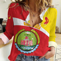 Personalized Ethiopia Amhara Region Women Casual Shirt Coat Of Arms With Map