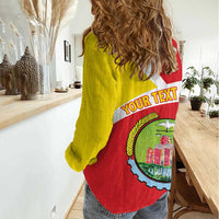 Personalized Ethiopia Amhara Region Women Casual Shirt Coat Of Arms With Map