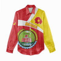 Personalized Ethiopia Amhara Region Women Casual Shirt Coat Of Arms With Map