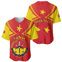 Personalized Ethiopia Tigray Region Baseball Jersey Coat Of Arms With Map