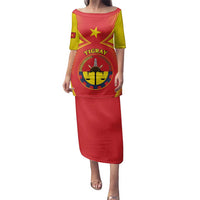 Personalized Ethiopia Tigray Region Family Matching Puletasi and Hawaiian Shirt Coat Of Arms With Map