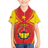 Personalized Ethiopia Tigray Region Kid Hawaiian Shirt Coat Of Arms With Map