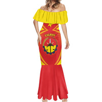 Personalized Ethiopia Tigray Region Mermaid Dress Coat Of Arms With Map