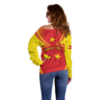 Personalized Ethiopia Tigray Region Off Shoulder Sweater Coat Of Arms With Map