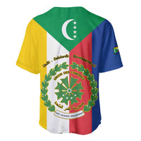 Comoros Baseball Jersey Coat Of Arms Flag Style