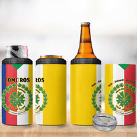 Comoros 4 in 1 Can Cooler Tumbler Coat Of Arms Flag Style