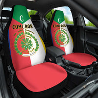 Comoros Car Seat Cover Coat Of Arms Flag Style