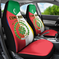 Comoros Car Seat Cover Coat Of Arms Flag Style