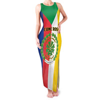 Comoros Family Matching Tank Maxi Dress and Hawaiian Shirt Coat Of Arms Flag Style