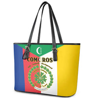 Comoros Leather Tote Bag Coat Of Arms Flag Style