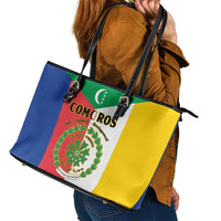 Comoros Leather Tote Bag Coat Of Arms Flag Style