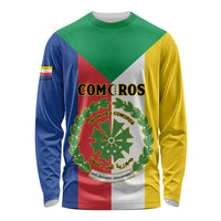 Comoros Long Sleeve Shirt Coat Of Arms Flag Style