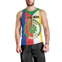 Comoros Men Tank Top Coat Of Arms Flag Style
