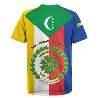 Comoros Rugby Jersey Coat Of Arms Flag Style