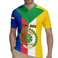 Comoros Rugby Jersey Coat Of Arms Flag Style