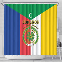 Comoros Shower Curtain Coat Of Arms Flag Style