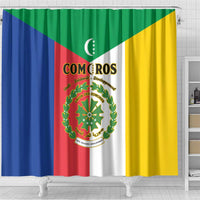 Comoros Shower Curtain Coat Of Arms Flag Style