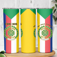 Comoros Skinny Tumbler Coat Of Arms Flag Style