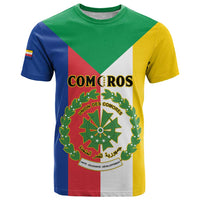 Comoros T Shirt Coat Of Arms Flag Style