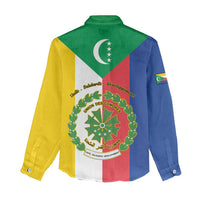 Comoros Women Casual Shirt Coat Of Arms Flag Style