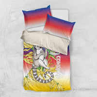 Comoros Mongoose Lemur Bedding Set Coat Of Arms With Ylang Ylang