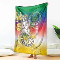 Comoros Mongoose Lemur Blanket Coat Of Arms With Ylang Ylang