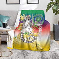 Comoros Mongoose Lemur Blanket Coat Of Arms With Ylang Ylang