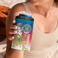 Comoros Mongoose Lemur 4 in 1 Can Cooler Tumbler Coat Of Arms With Ylang Ylang