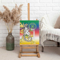 Comoros Mongoose Lemur Canvas Wall Art Coat Of Arms With Ylang Ylang