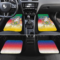 Comoros Mongoose Lemur Car Mats Coat Of Arms With Ylang Ylang