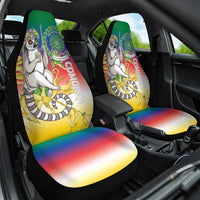Comoros Mongoose Lemur Car Seat Cover Coat Of Arms With Ylang Ylang