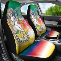 Comoros Mongoose Lemur Car Seat Cover Coat Of Arms With Ylang Ylang