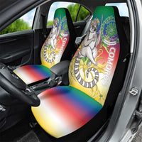 Comoros Mongoose Lemur Car Seat Cover Coat Of Arms With Ylang Ylang