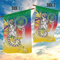 Comoros Mongoose Lemur Garden Flag Coat Of Arms With Ylang Ylang