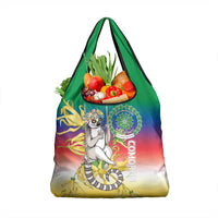 Comoros Mongoose Lemur Grocery Bag Coat Of Arms With Ylang Ylang