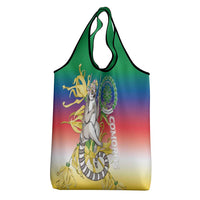 Comoros Mongoose Lemur Grocery Bag Coat Of Arms With Ylang Ylang