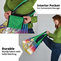 Comoros Mongoose Lemur Grocery Bag Coat Of Arms With Ylang Ylang