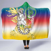 Comoros Mongoose Lemur Hooded Blanket Coat Of Arms With Ylang Ylang