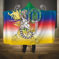Comoros Mongoose Lemur Hooded Blanket Coat Of Arms With Ylang Ylang