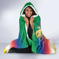 Comoros Mongoose Lemur Hooded Blanket Coat Of Arms With Ylang Ylang
