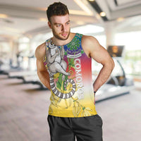 Comoros Mongoose Lemur Men Tank Top Coat Of Arms With Ylang Ylang