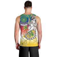 Comoros Mongoose Lemur Men Tank Top Coat Of Arms With Ylang Ylang