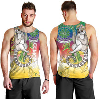 Comoros Mongoose Lemur Men Tank Top Coat Of Arms With Ylang Ylang