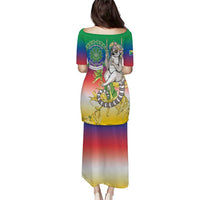 Comoros Mongoose Lemur Puletasi Coat Of Arms With Ylang Ylang