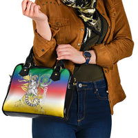 Comoros Mongoose Lemur Shoulder Handbag Coat Of Arms With Ylang Ylang