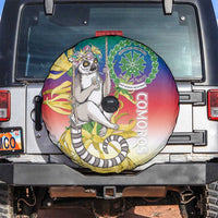 Comoros Mongoose Lemur Spare Tire Cover Coat Of Arms With Ylang Ylang