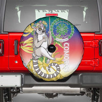 Comoros Mongoose Lemur Spare Tire Cover Coat Of Arms With Ylang Ylang