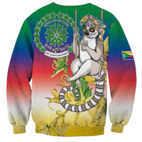 Comoros Mongoose Lemur Sweatshirt Coat Of Arms With Ylang Ylang