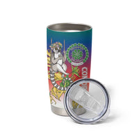 Comoros Mongoose Lemur Tumbler Cup Coat Of Arms With Ylang Ylang
