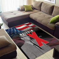 African American El Hajj Malik El Shabazz Area Rug 100 Years of Malcolm X